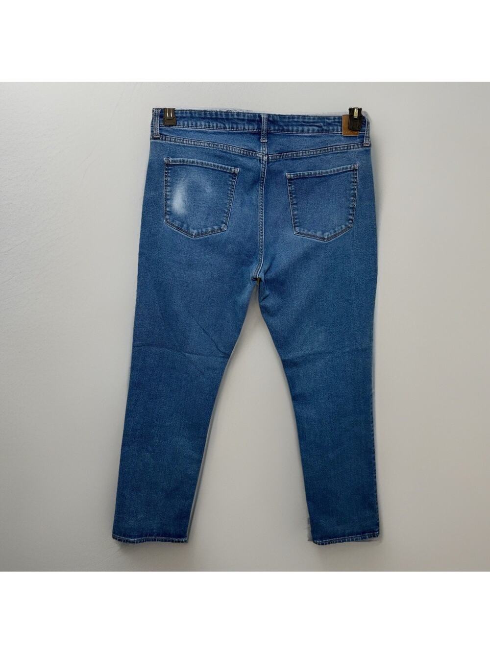 UB Tech Jeans Mens Travel Explore Discover Straight Stretch Denim Blue 38x32